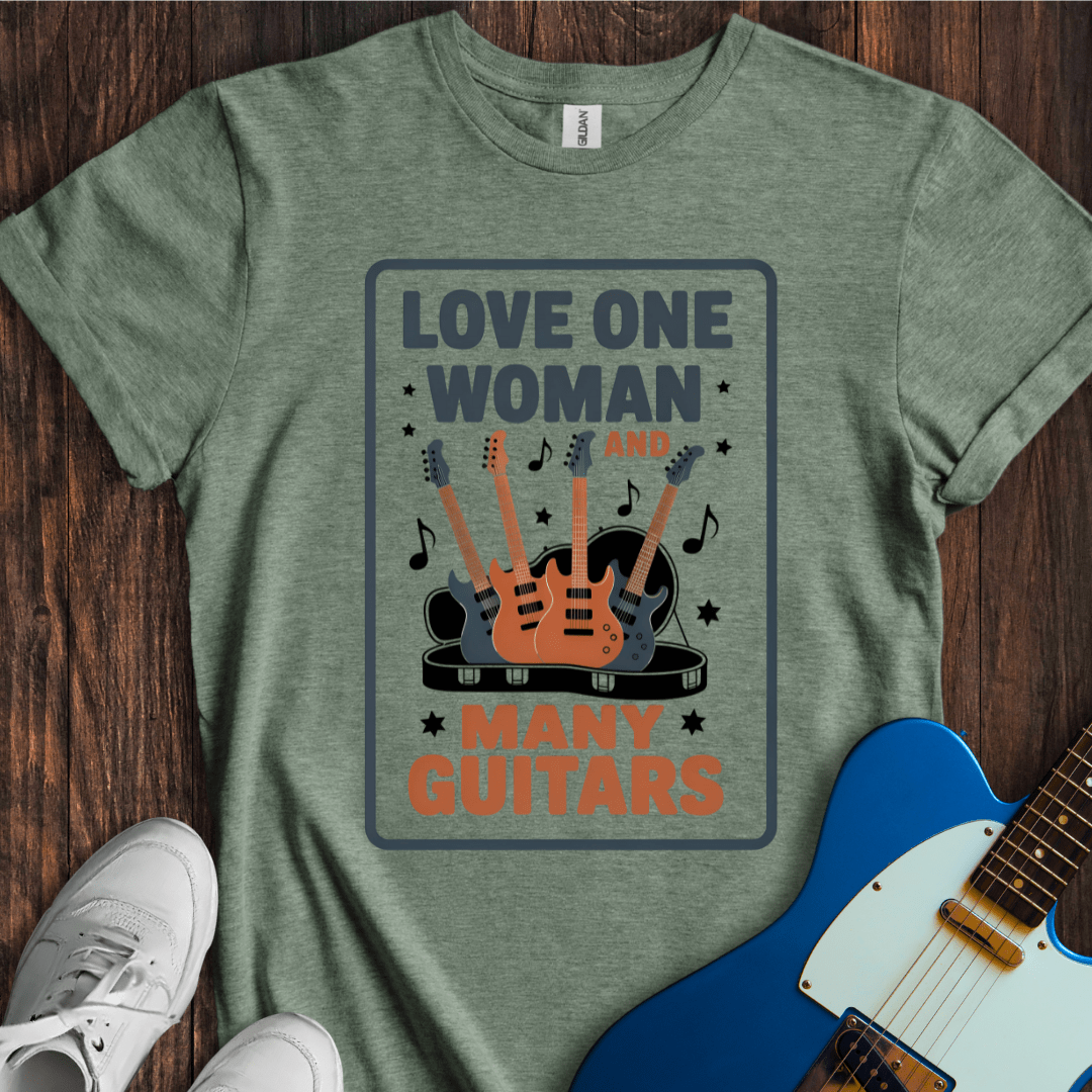 One Woman, Many Guitars... T-Shirt