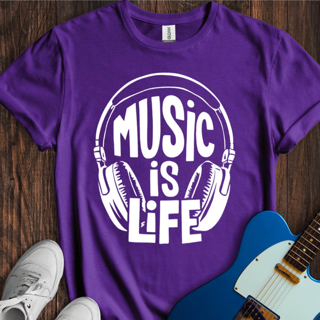 Music Is Life (V) T-Shirt