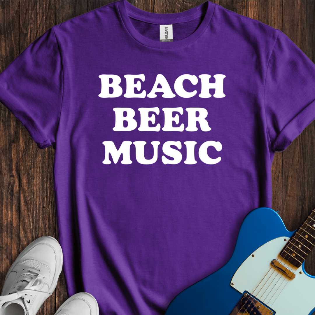 Beach, Beer, Music T-Shirt