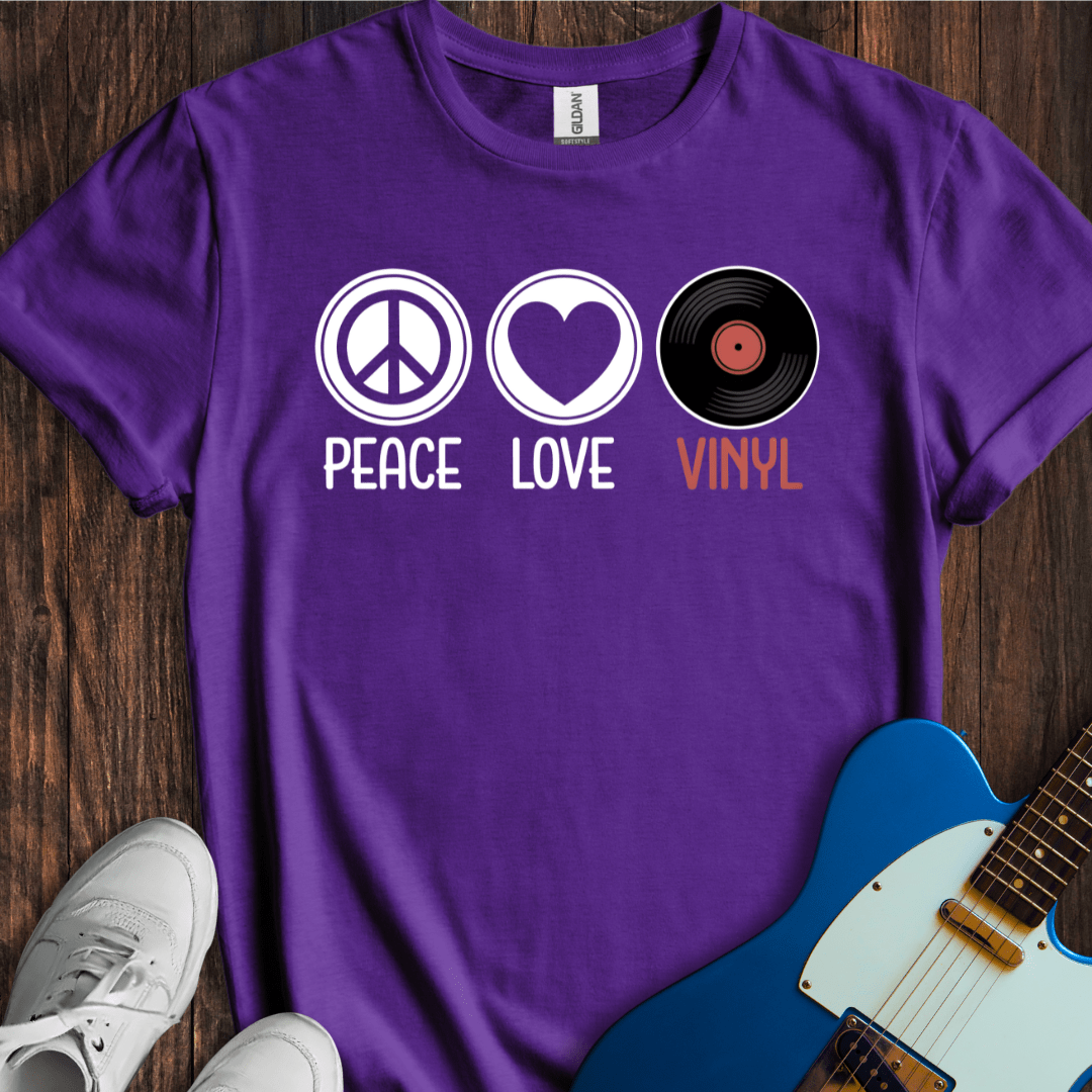 Peace, Love, Vinyl T-Shirt