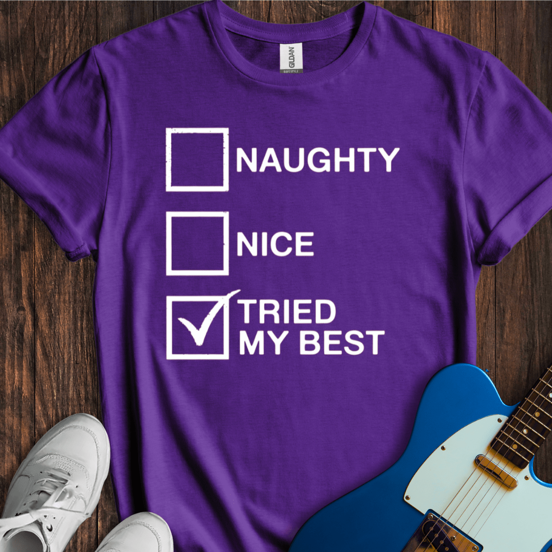 Naughty Or Nice Checkbox (I) T-Shirt