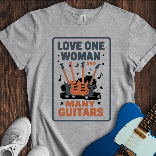 One Woman, Many Guitars... T-Shirt
