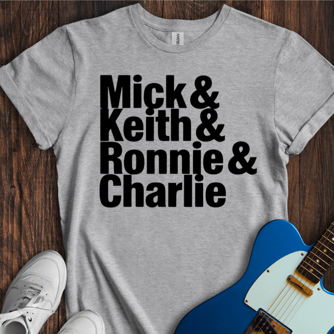 Mick, Keith, Ronnie & Charlie T-Shirt