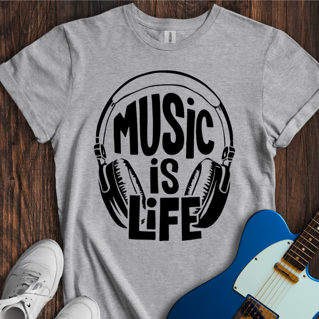 Music Is Life (V) T-Shirt