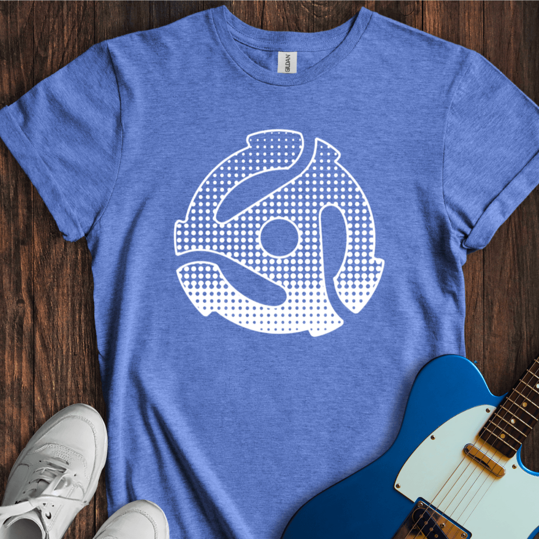 Retro 45 RPM Vinyl Record Adapter T-Shirt - Vintage Music Tee