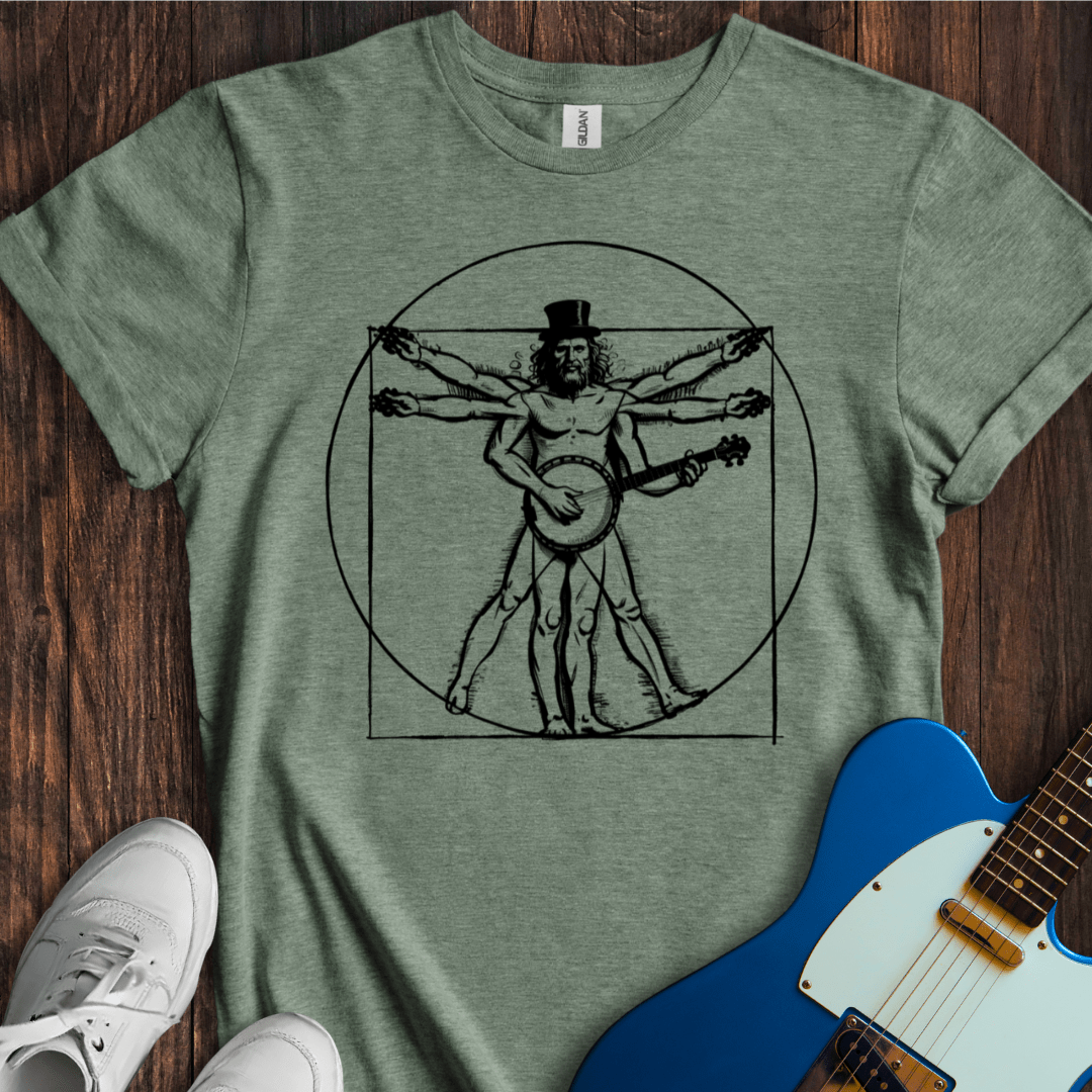 Vitruvian Banjo T-Shirt