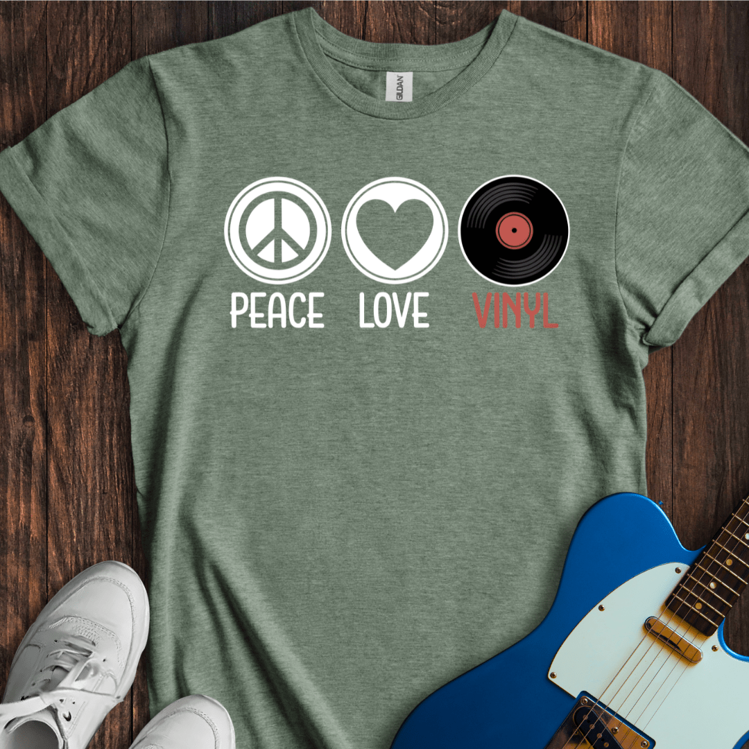 Peace, Love, Vinyl T-Shirt