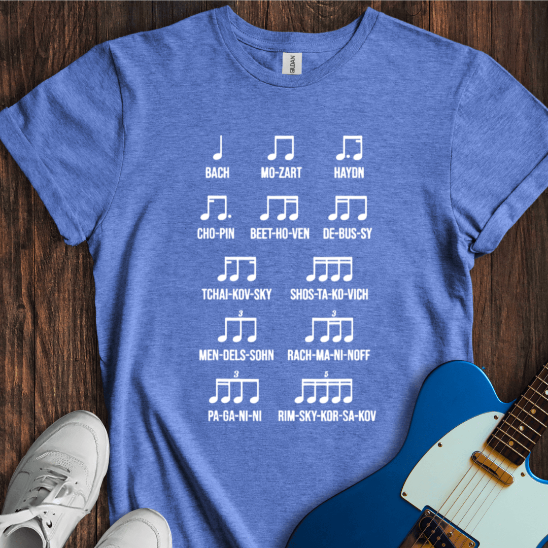 Composer Names (Rhythms) T-Shirt