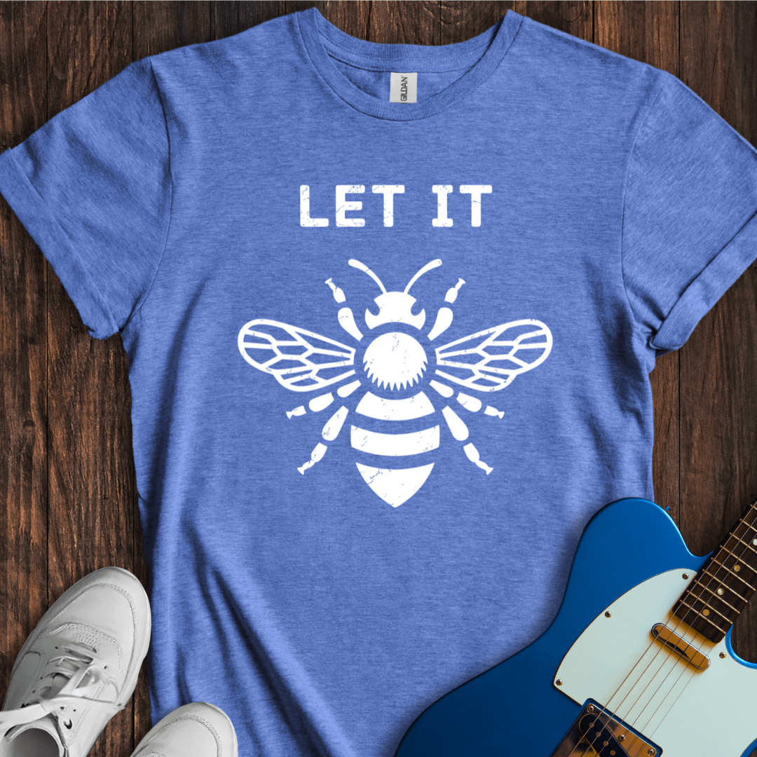 Let It Bee & Guitar Graphic T-Shirt - Premium Music Lover Tee