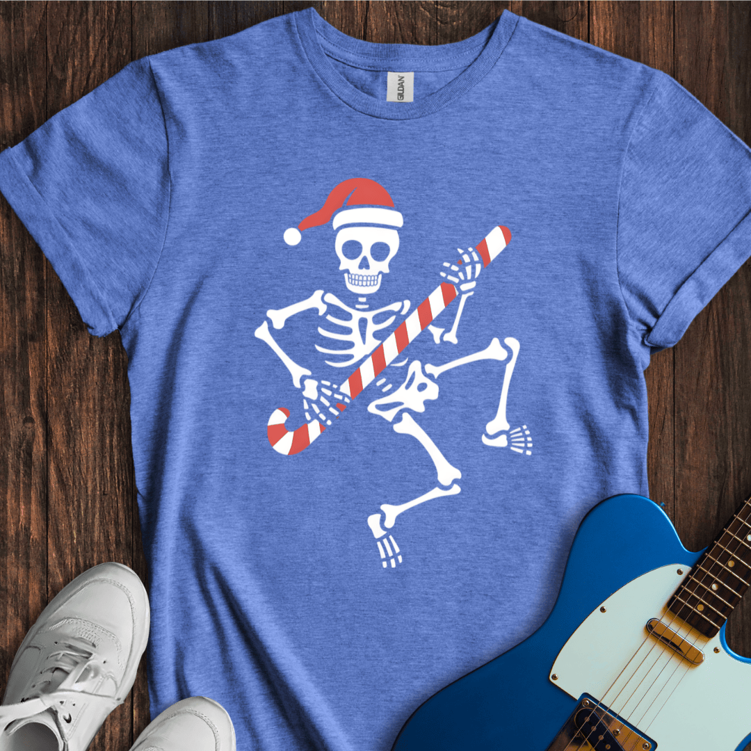 Candy Cane Skeleton Rocker T-Shirt