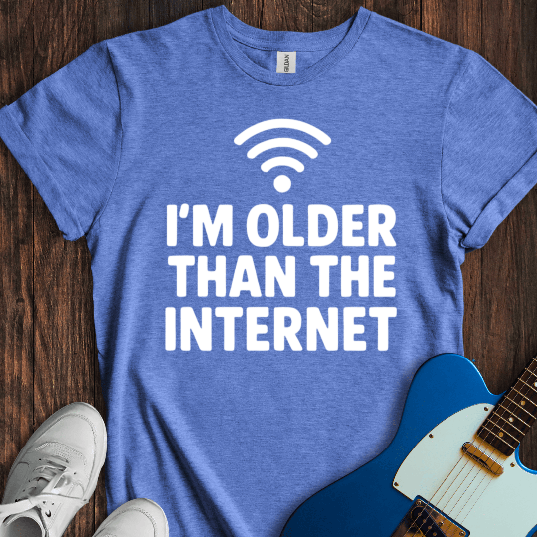 Funny Retro Nostalgia T-Shirt - Older Than The Internet & VHS