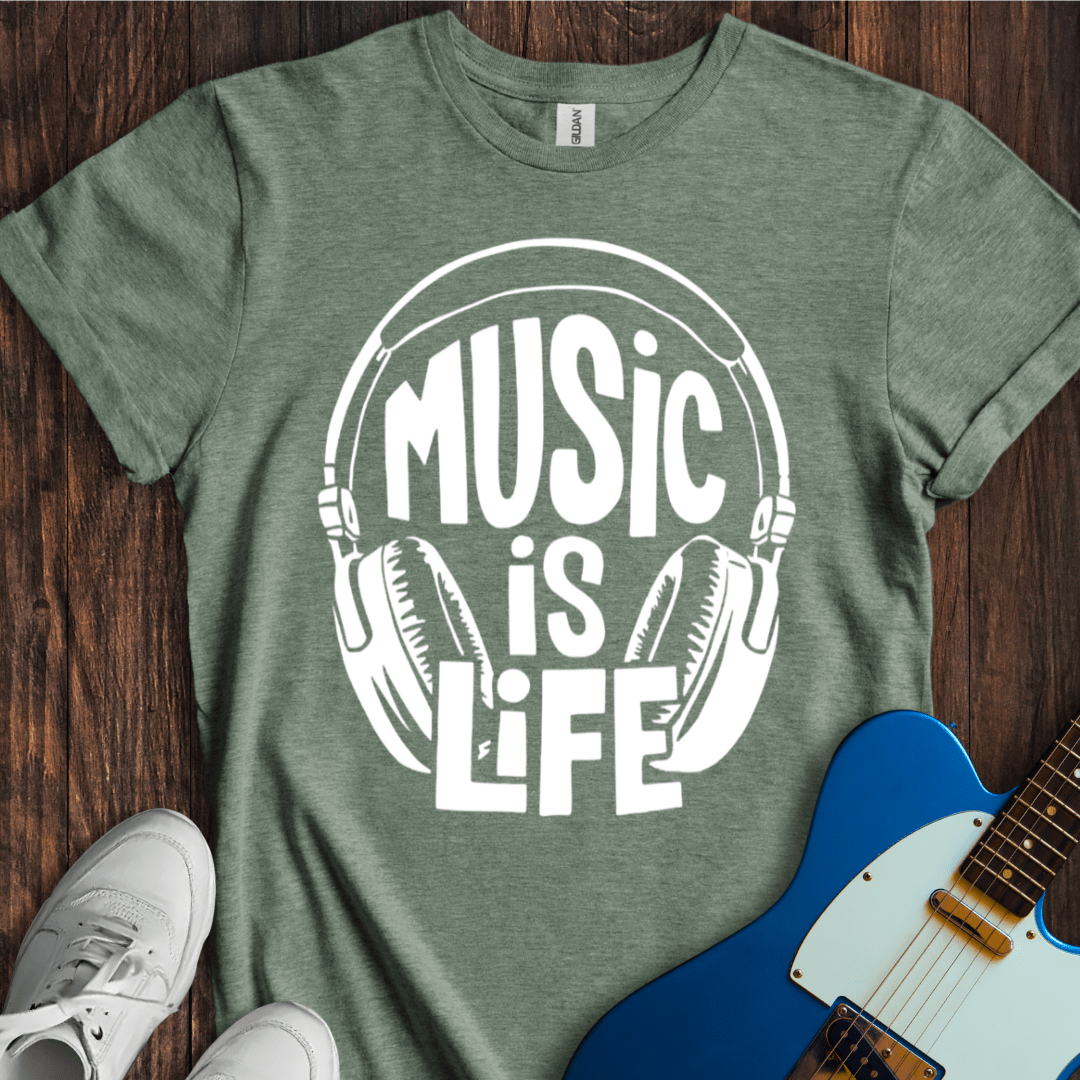 Music Is Life (V) T-Shirt