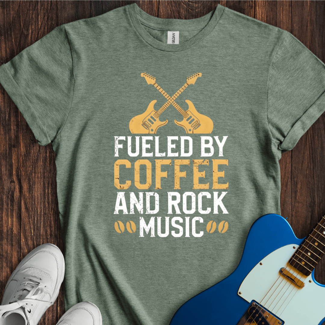 Fueled By Coffee And Rock Music T-Shirt