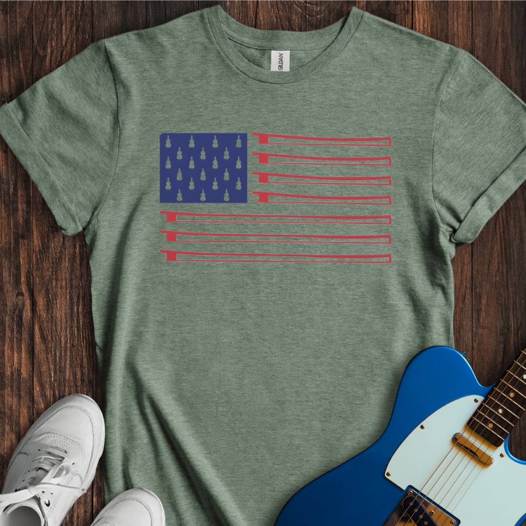 American Fiddle Flag T-Shirt