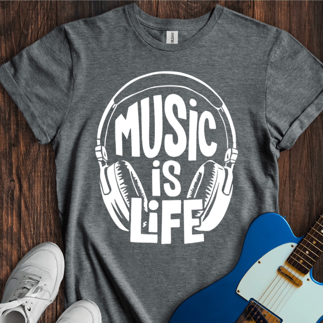 Music Is Life (V) T-Shirt